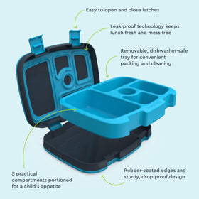 Bentgo Kids Prints removable microwave-safe tray for quick reheats