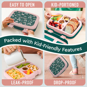 Bentgo Kids Prints removable microwave tray makes reheating easy