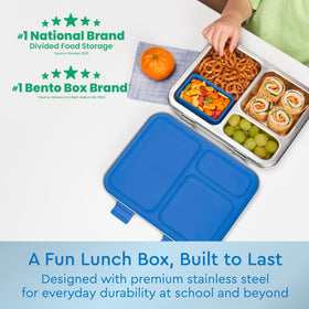 Bentgo Kids three-compartment design keeps school meals organized