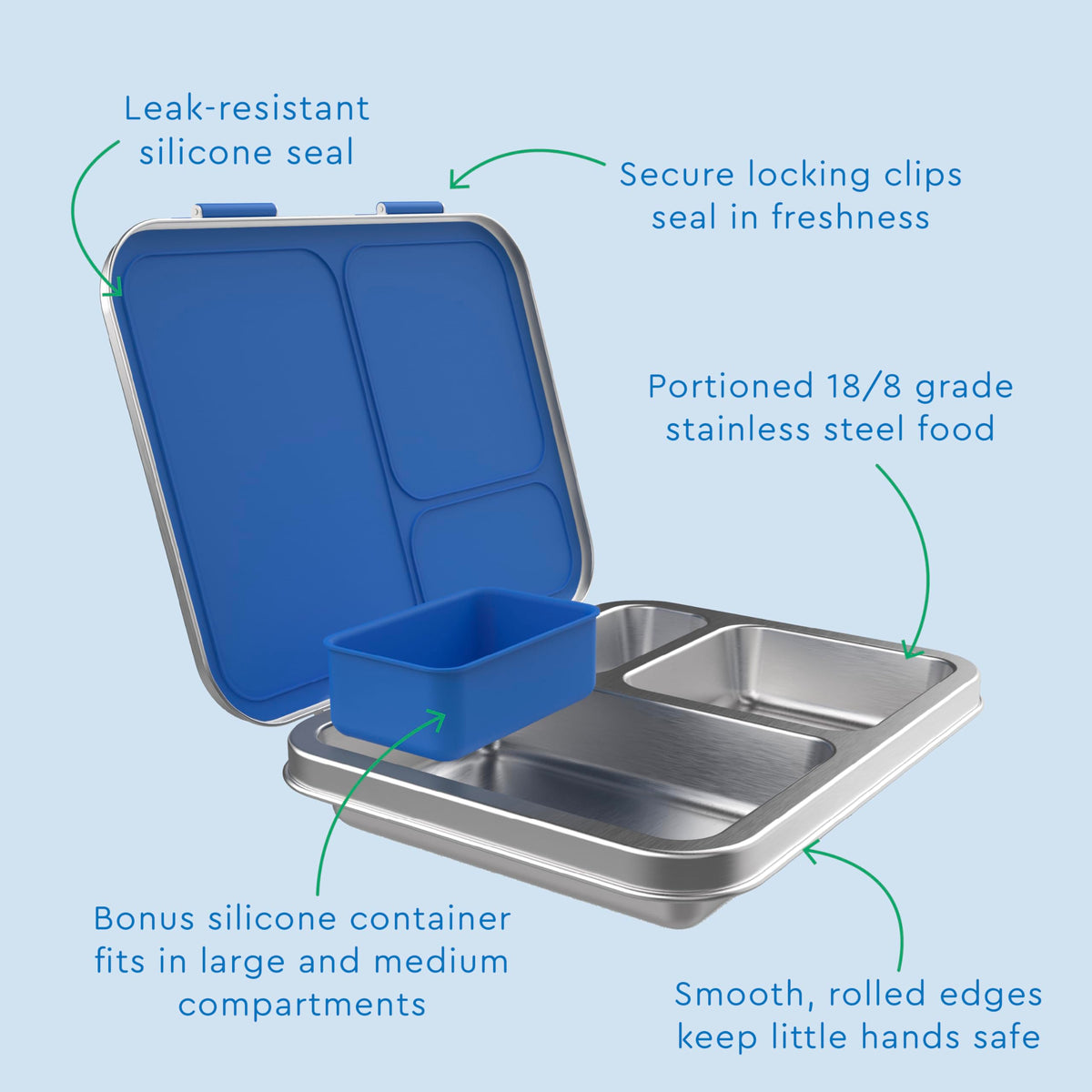 Bentgo Kids top-rack dishwasher safe design for easy cleanup