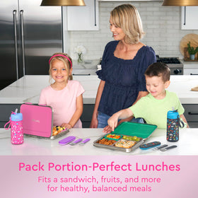 Bentgo Kids top-rack dishwasher safe for quick cleanup.