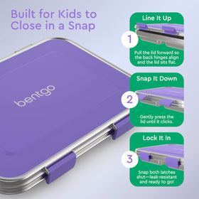 Bentgo Kids top-rack dishwasher-safe design simplifies cleanup after meals.
