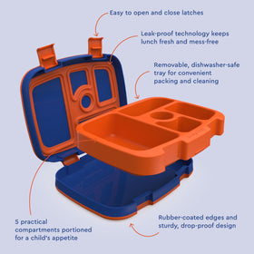 Bentgo Kids two kid-friendly latches offer easy access for little hands.