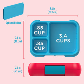 Bentgo Pop flame red and turquoise colorways shown for stylish lunches