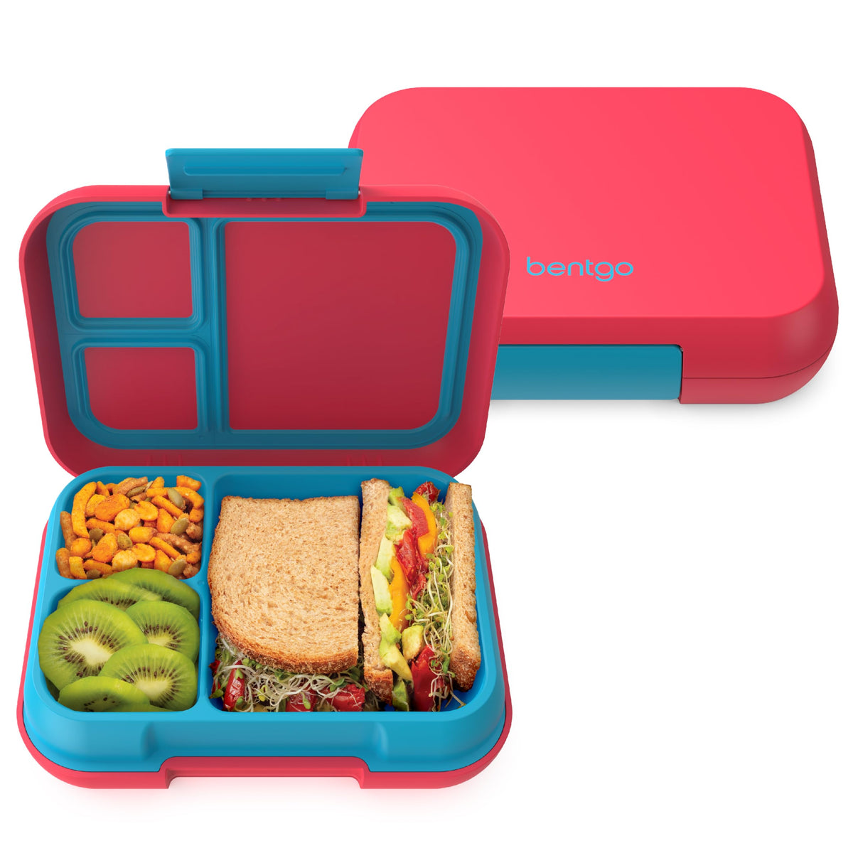 Bentgo Pop leak-proof lunch box main compartment filled for a full meal