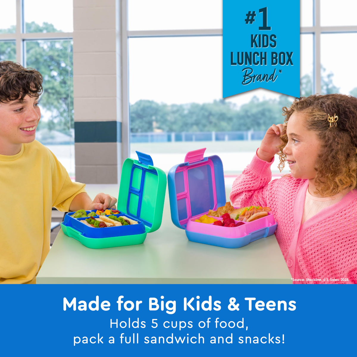 Bentgo Pop removable divider shows extra space for flexible packing.