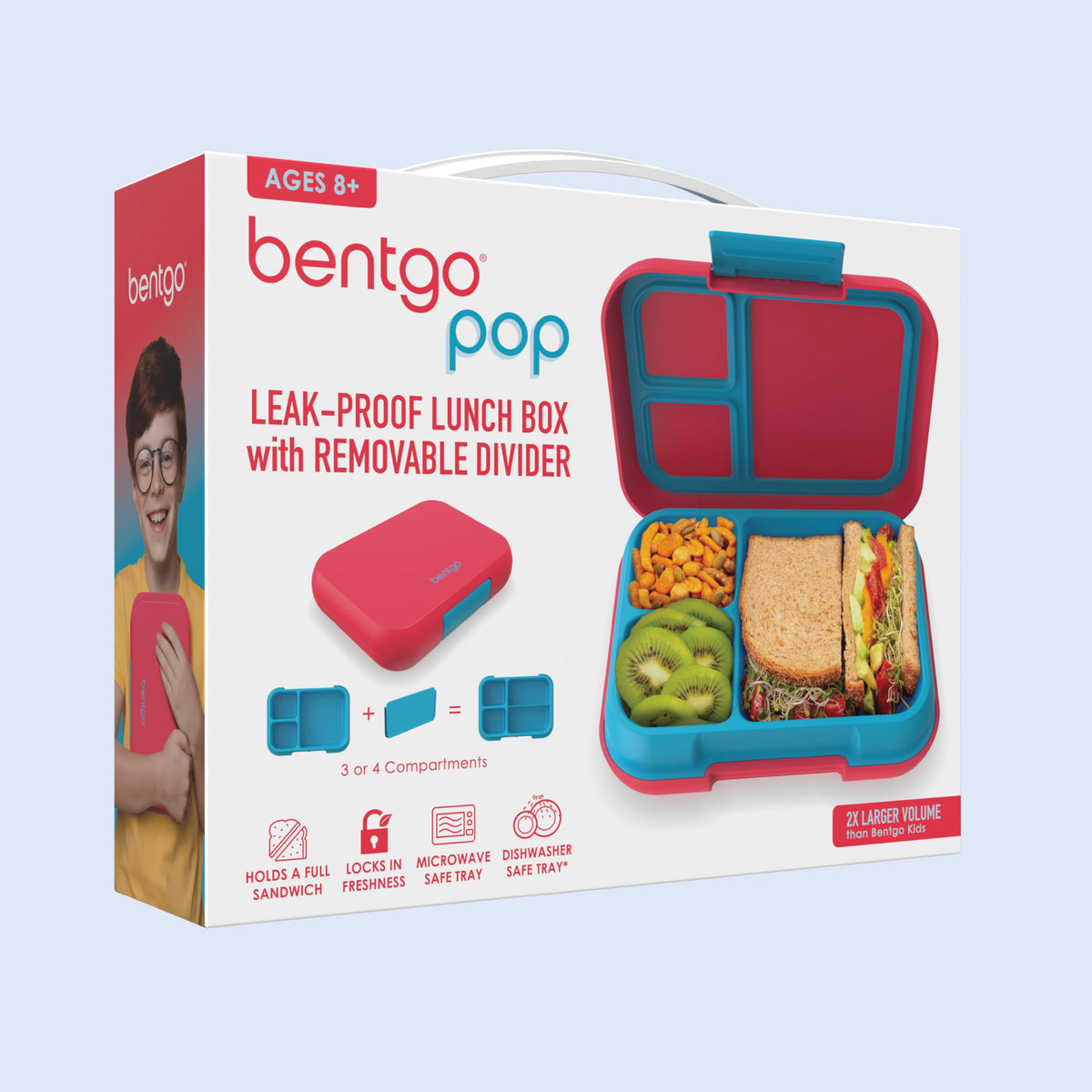 Bentgo Pop secure locking clip shown for on-the-go freshness