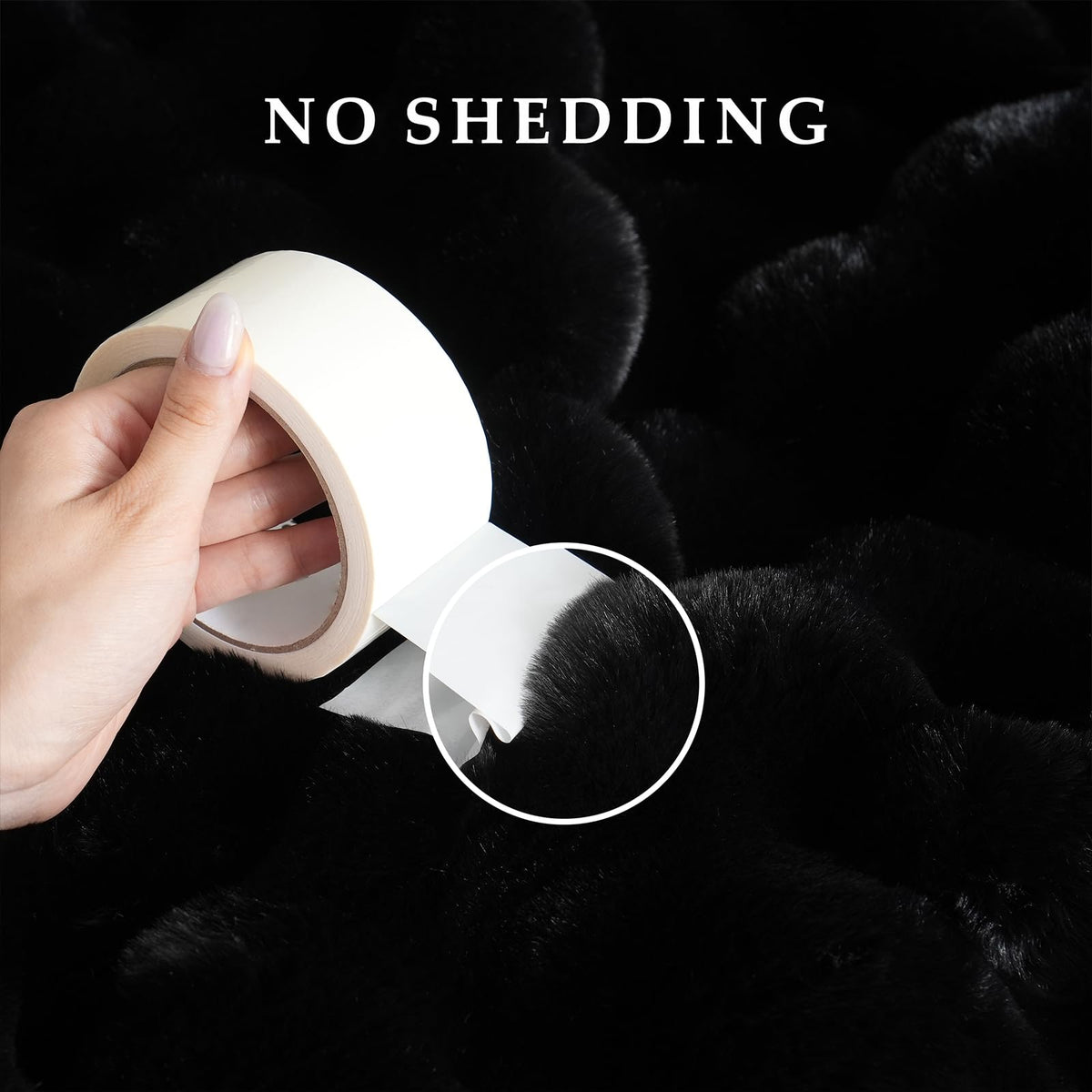BENVWE anti-shedding weaving process, keeps fur neat after use.