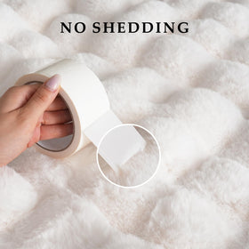 BENVWE plush throw in cream white measures 51 by 63 inches for versatile coverage.