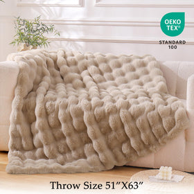 BENVWE double-sided faux fur bubble texture for added warmth