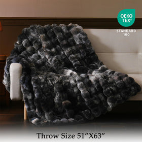 BENVWE fluffy faux fur throw bubble texture side adds luxury depth