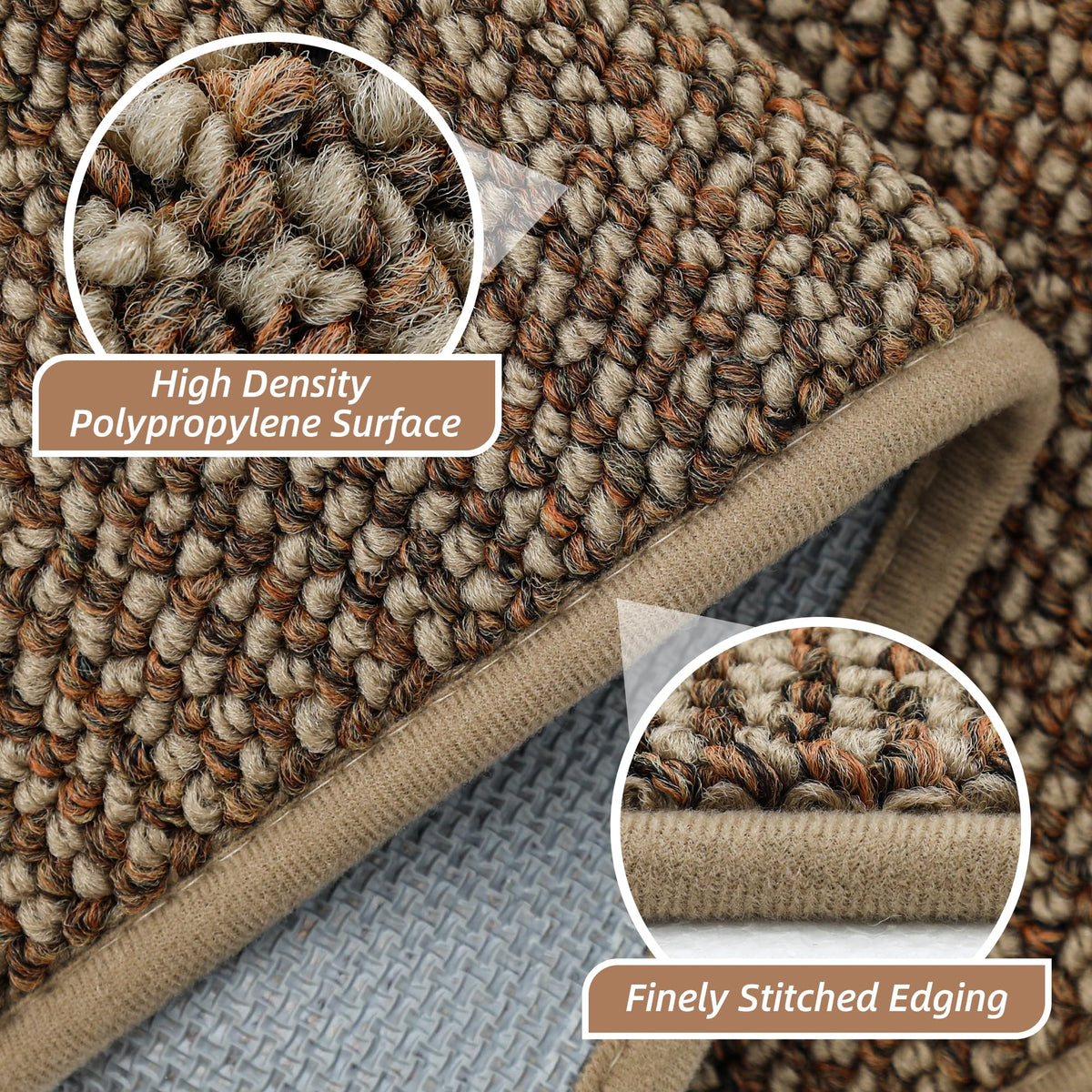 BEQHAUSE door mat with woven pattern complements home decor.