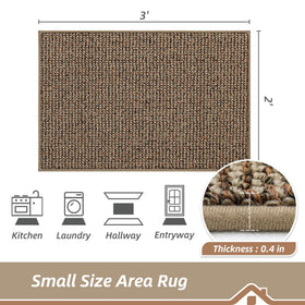 BEQHAUSE absorbent, stain-resistant entryway rug traps dirt at the doorway.