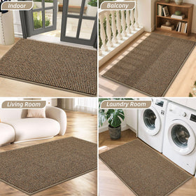 BEQHAUSE machine-washable entryway rug cleans easily for busy homes.