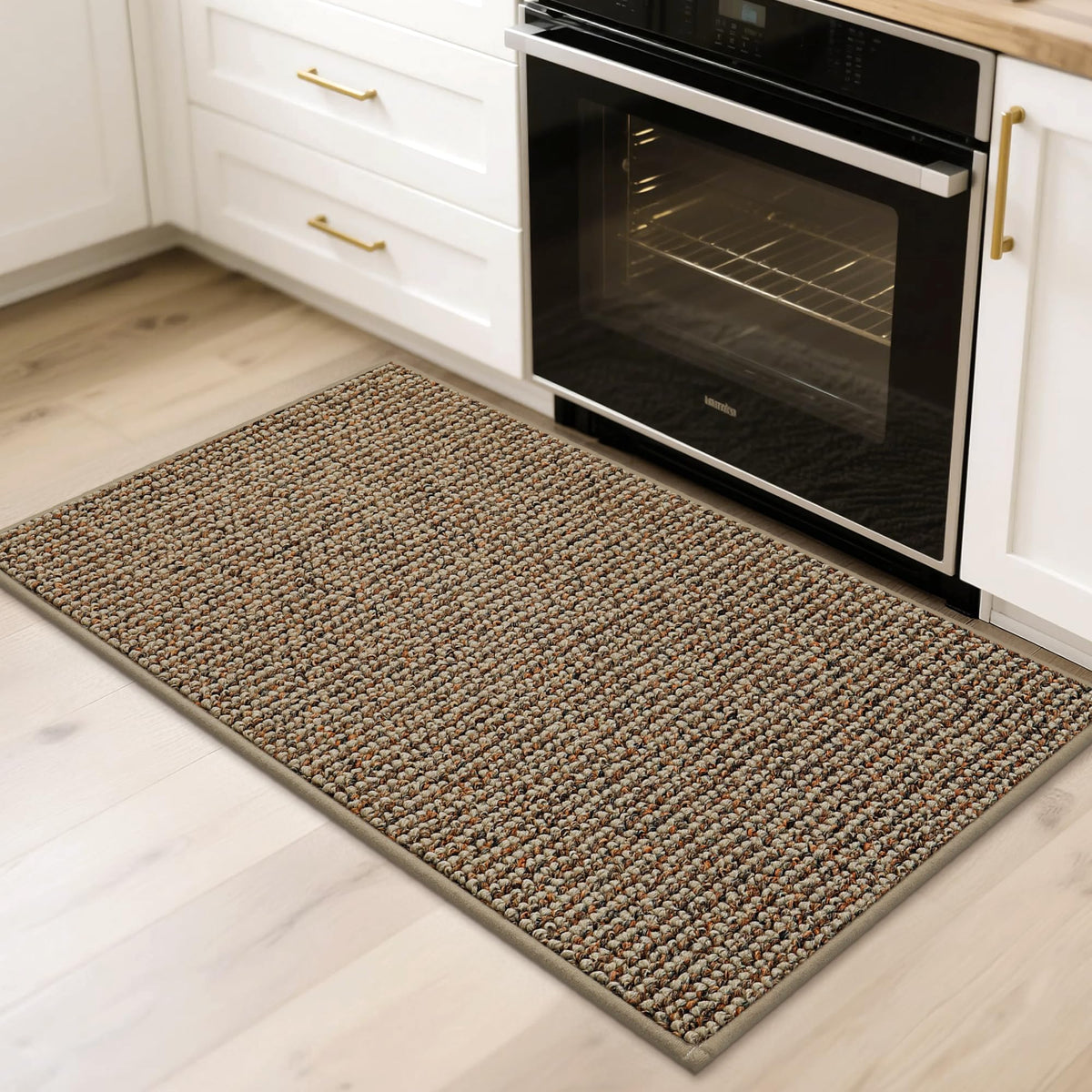 BEQHAUSE entryway rug features a multi-color pattern for versatile style.
