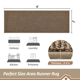 BEQHAUSE hallway runner dense yarn close-up showing absorbent surface ideal for mud and moisture.
