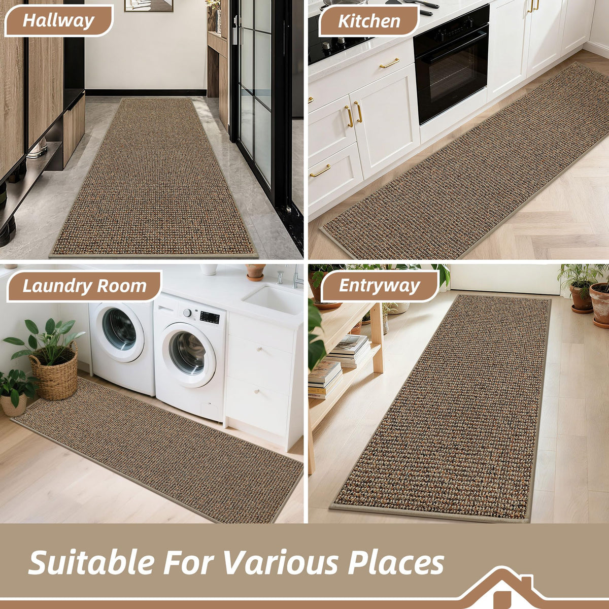 BEQHAUSE hallway runner machine washable feature for simple maintenance.