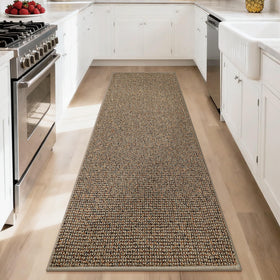 BEQHAUSE hallway runner multi-color weave complements modern decor and hides wear.