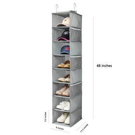 Berdeng eight-shelf design saves closet space and reduces clutter.