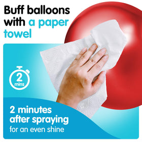 Restored luster on faded balloons with Berkland Balloon Brite during events.