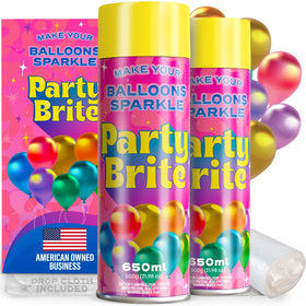 Berkland Party Brite aerosol bottle gloss instantly brightens latex balloons.