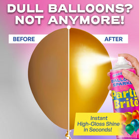 Two 11 oz cans cover 150+ balloons for large setups.