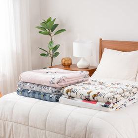 Berkshire Blanket grey colorway fits many rooms while remaining family-friendly.