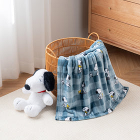 Berkshire Blanket Peanuts VelvetLoft durable colors maintain navy hue over time.