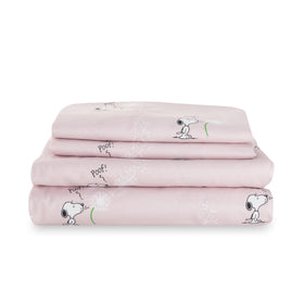 Berkshire Blanket Peanuts Snoopy flat sheet—soft microfiber for year-round comfort.