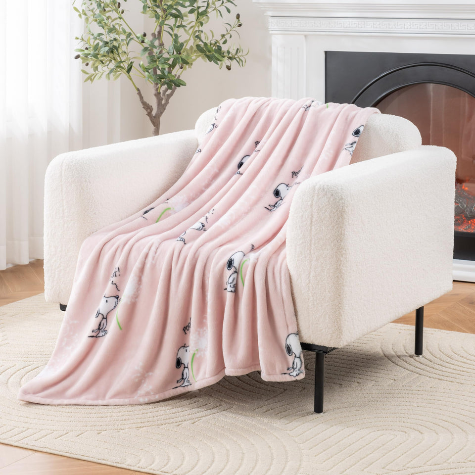 Berkshire Blanket Peanuts VelvetLoft Snoopy Throw cozy texture for chilly nights