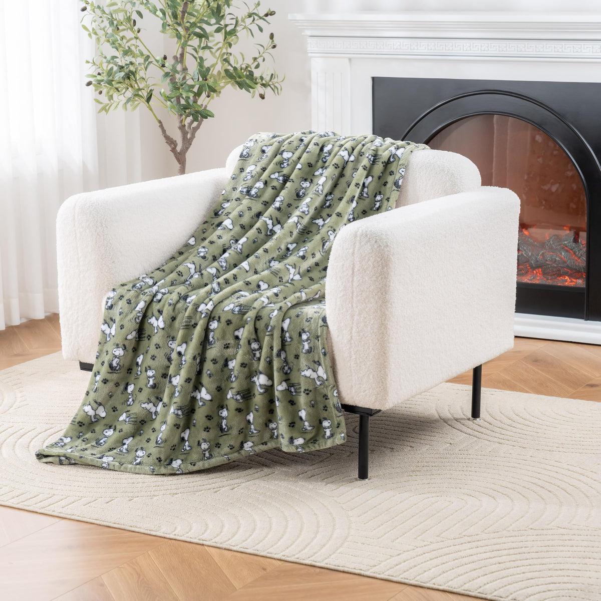 Berkshire Blanket Peanuts VelvetLoft throw close-up texture adds cozy warmth.