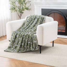 Berkshire Blanket Peanuts VelvetLoft throw close-up texture adds cozy warmth.
