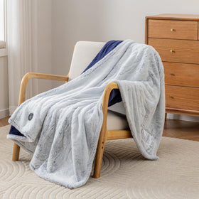 Berkshire Blanket reversible heated throw reverse jacquard side for style