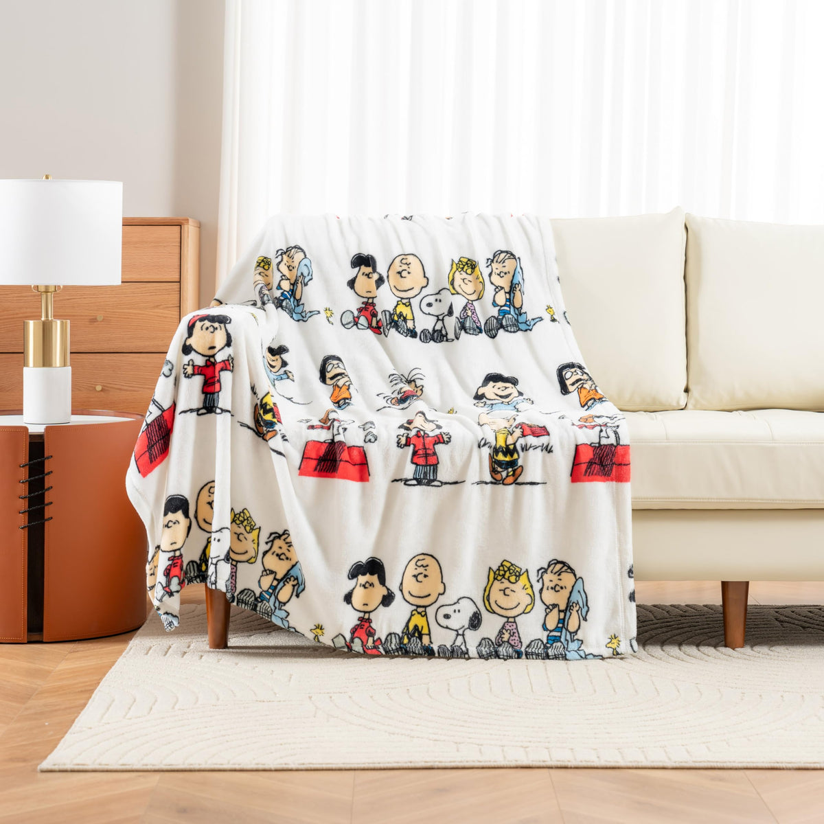 Berkshire VelvetLoft Snoopy Flying Ace throw with soft texture