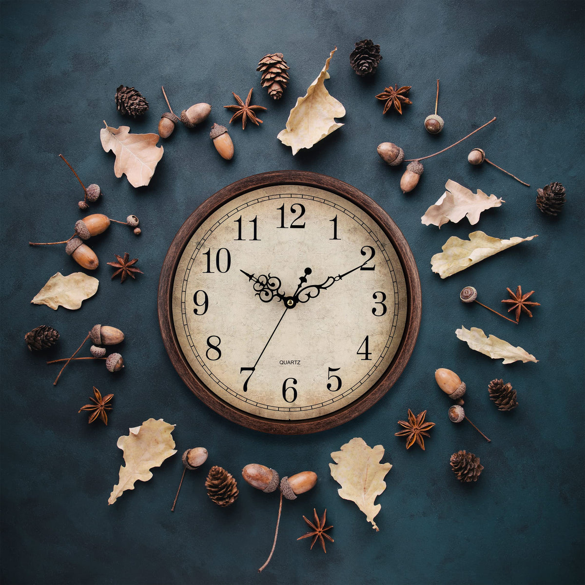 Bernhard Products silent sweep movement clock face for a quiet living space