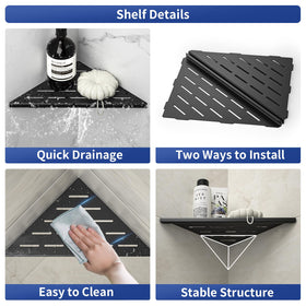 Bernkot shelf installation option side A, stainless surface elevates bathroom style.