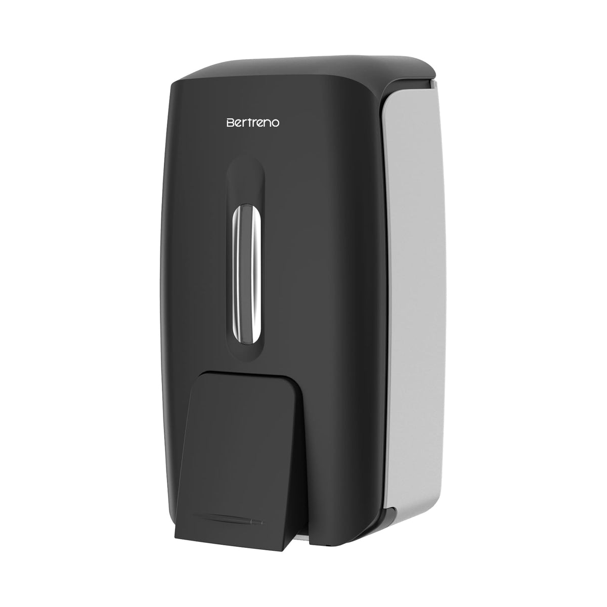 Bertreno wall mount dispenser in black with 800ml capacity for high traffic bathrooms