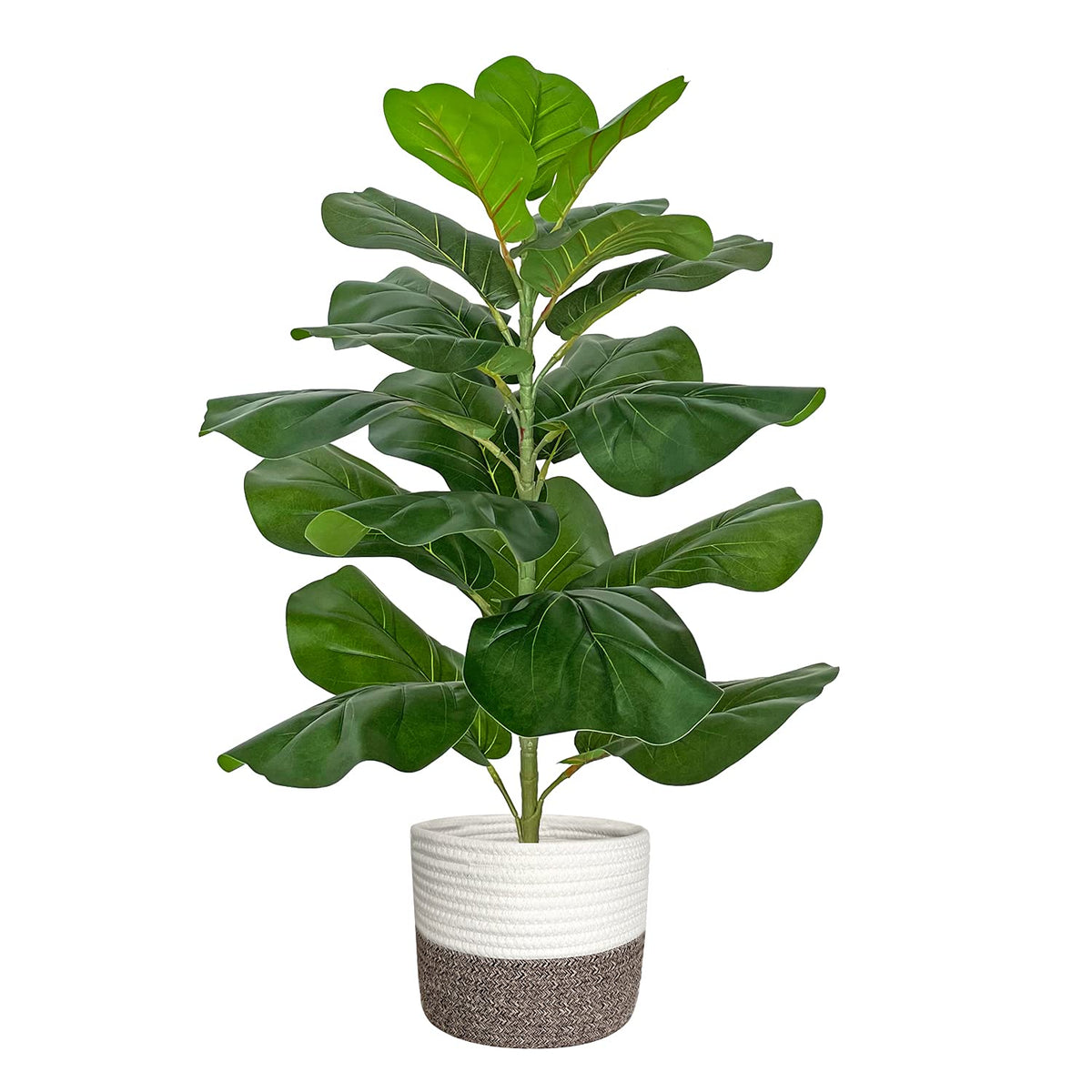 BESAMENATURE artificial Fiddle Leaf Fig tree stands tall and lifelike for stylish home décor.