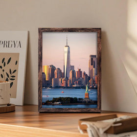 BESCRCL 19x27 brown frame with acrylic cover protects memories