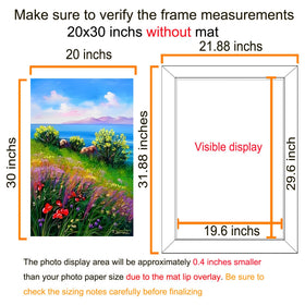 Front view of BESCRCL 20x30 frame showing classic brown finish