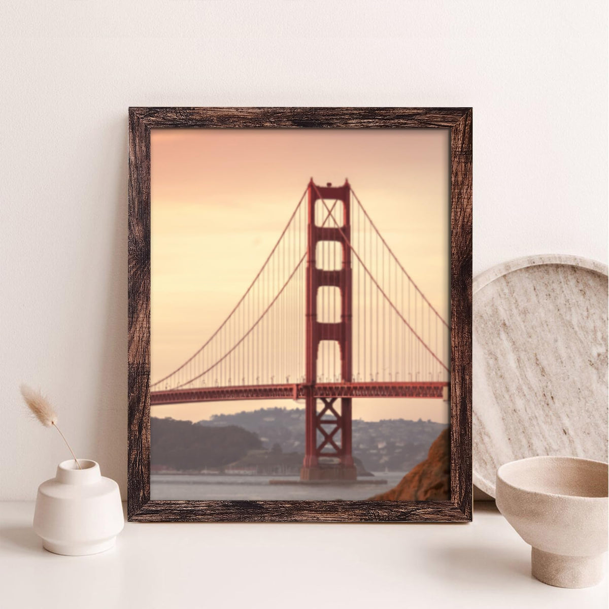 BESCRCL 24x30 brown frame complements neutral decor in modern spaces