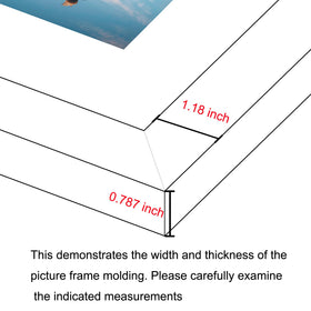 BESCRCL 24x30 brown frame matless display for bold visuals