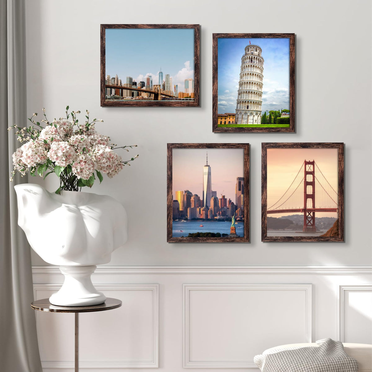 BESCRCL 24x30 brown frame packaging shows safe wrap for shipping