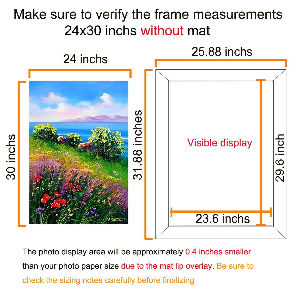 BESCRCL 24x30 brown frame side profile shows sturdy engineered wood