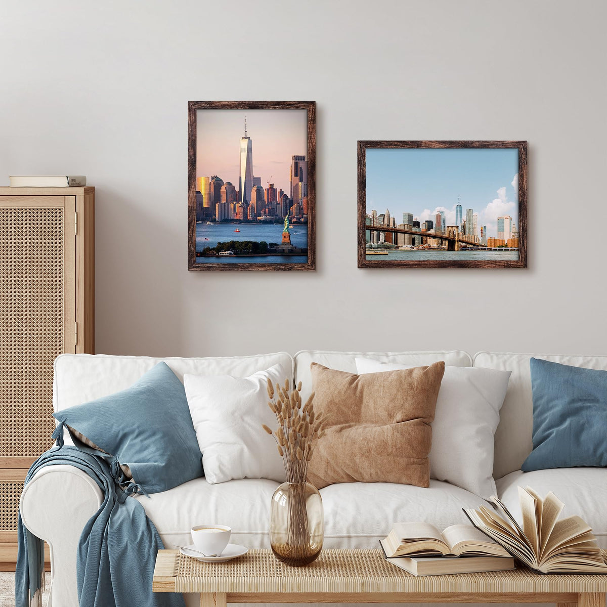BESCRCL artwork display in 19x27 brown frame for home galleries