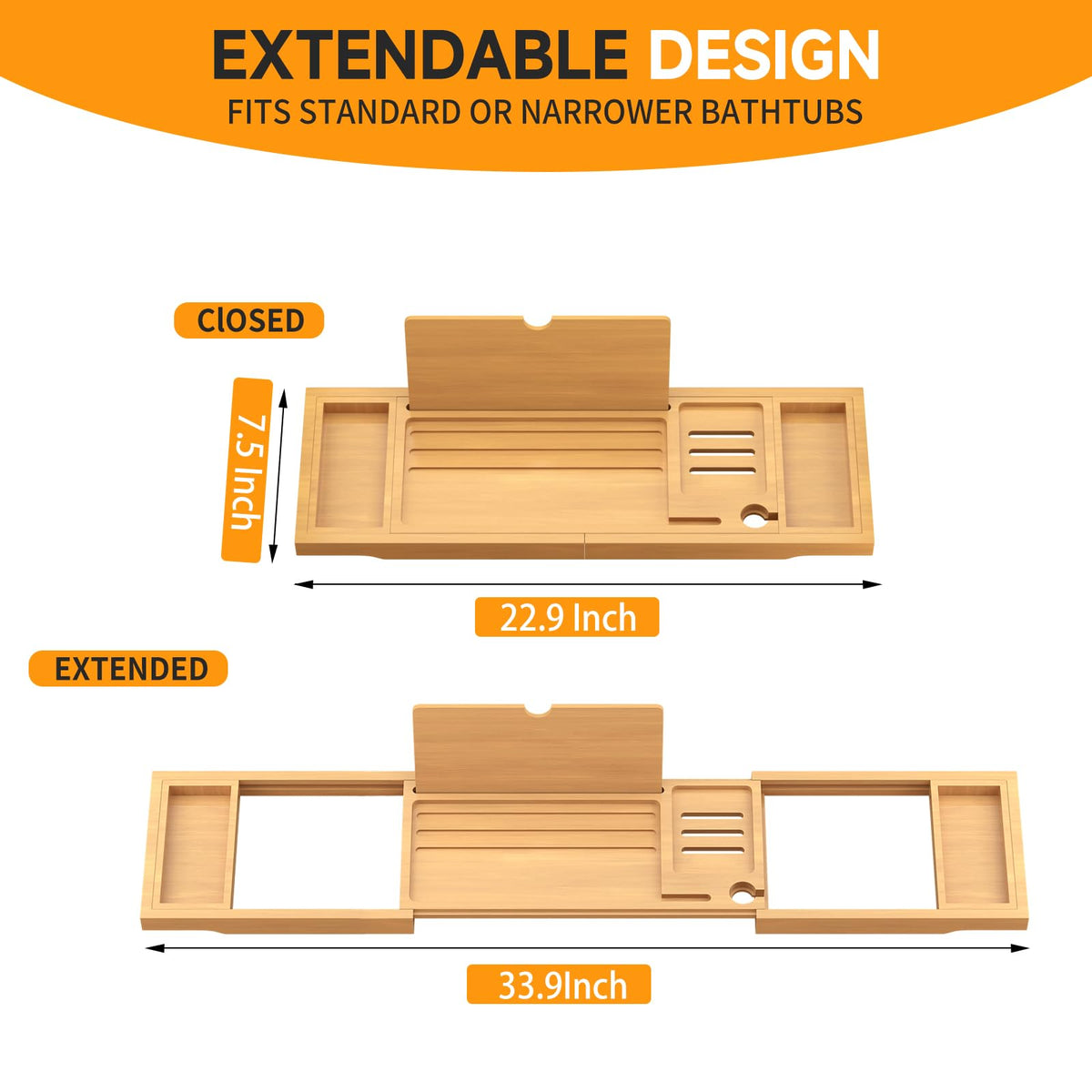 BESHOF multipurpose compartments organize soap, brushes and more
