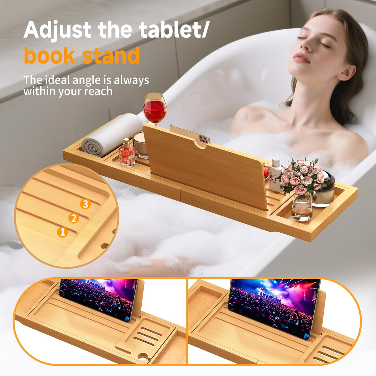 BESHOF non-slip base keeps the tray secure without damaging surfaces