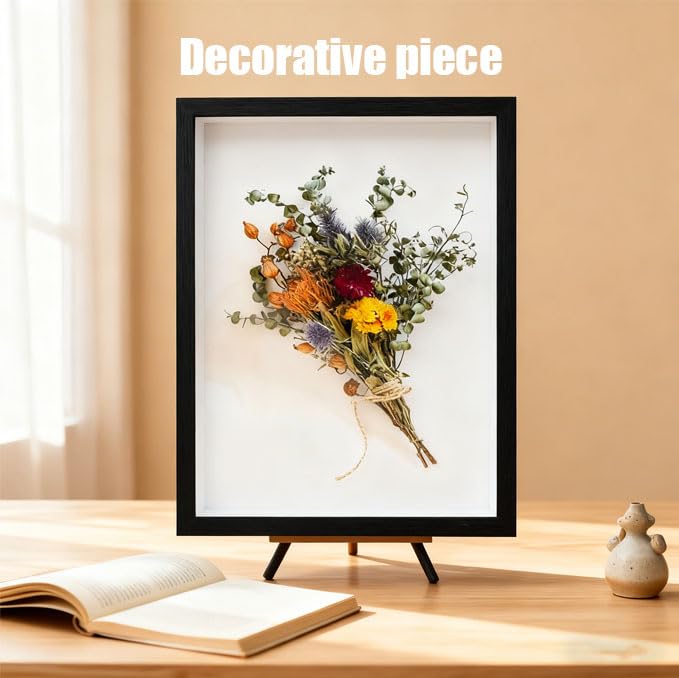 BeSlivewell wedding dress shadow box display in deep black