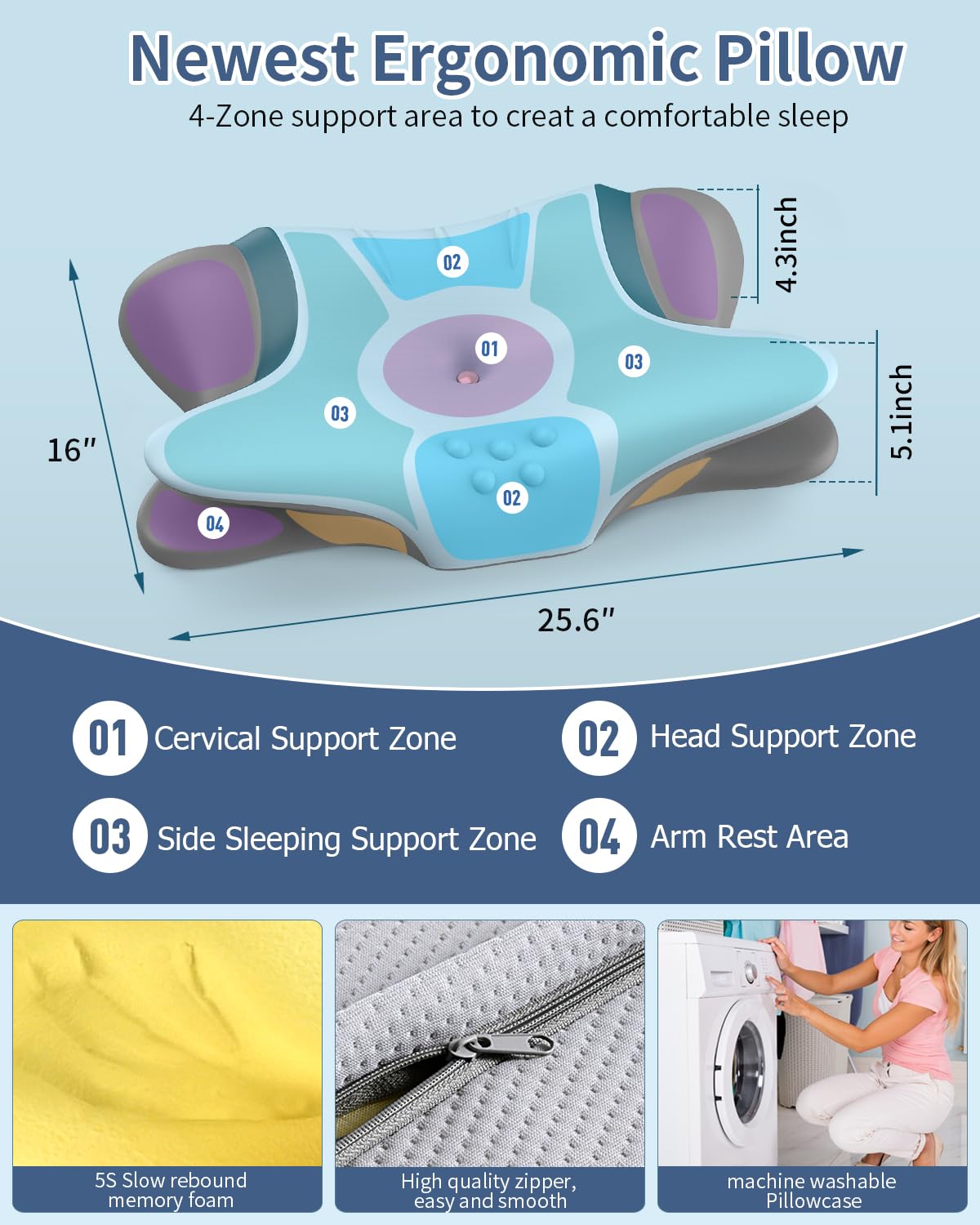 Beslovo neck pillow featuring a built-in armrest for relaxed arm placement.