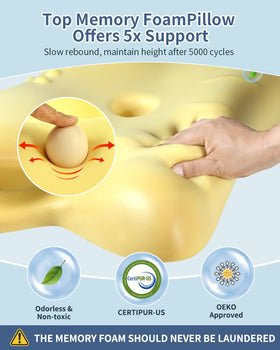 Beslovo breathable cover improves air flow for cooler, comfortable sleep.